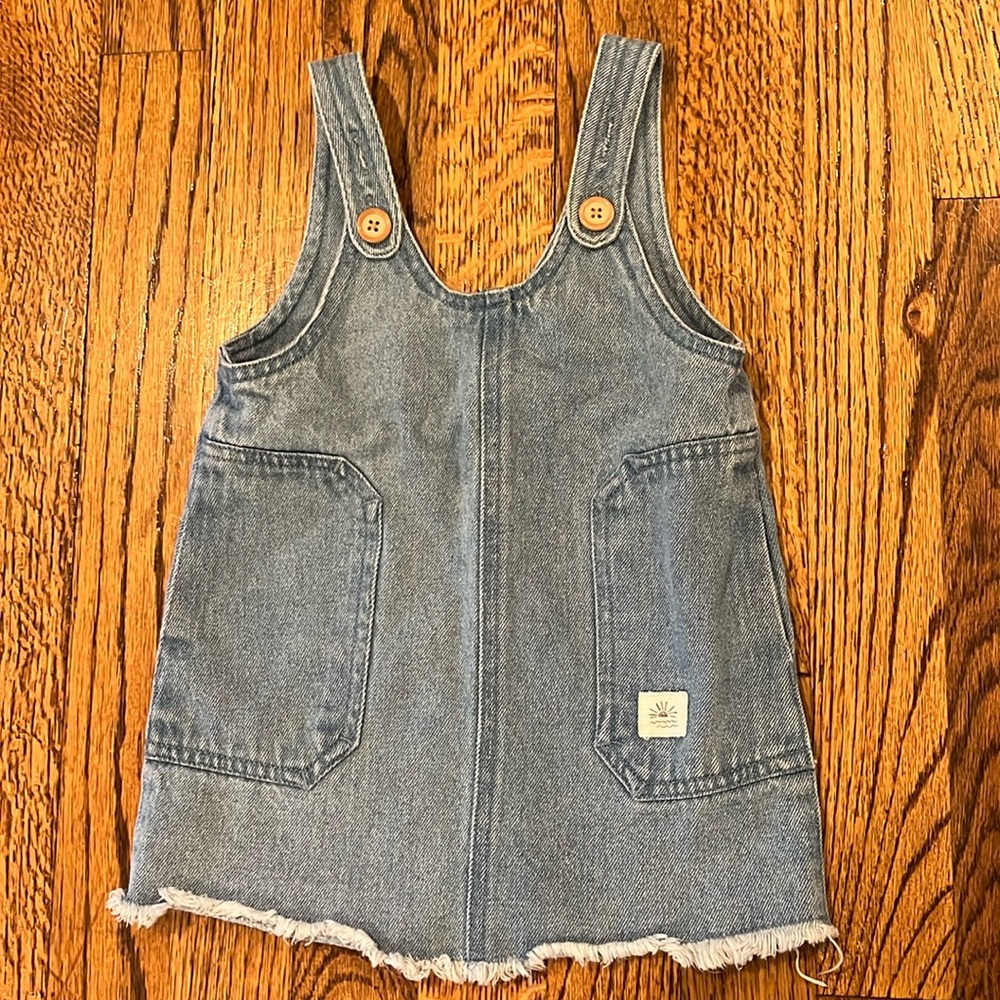 LIKE NEW DENIM JUMPER OVERALLS - SIZE 12M